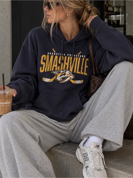 Fanatics Tops - Nashville Predators Smashville NHL Hoodie Navy Blue S